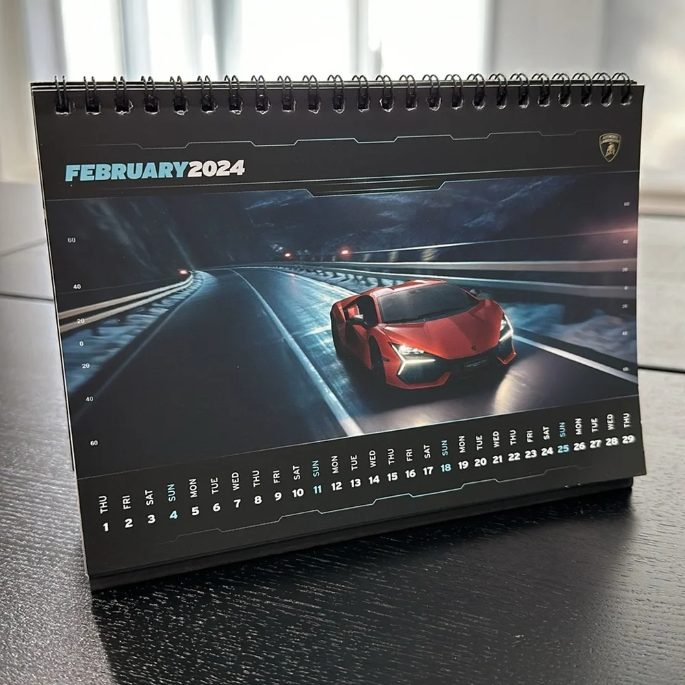 Lamborghini VIP Customer Desk Calendars and New Year Card with Buildable Model